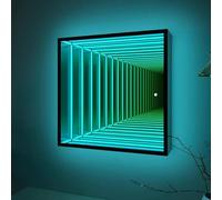 LED Wall Light, Infinity Mirror Tunnel Light, Color Changing Remote Control for Bedroom, Gaming Room, Bar, Party - 30CM