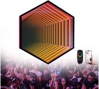LED Wall Light, Infinity Mirror Tunnel Light, Color Changing Remote Control for Bedroom, Gaming Room, Bar, Party - 30CM