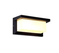 LED Wall Light Outside Sensor Wall Sconce, IP65 Waterproof Square Outside Lights Exterior Wall Lighting Fixture, Outdoor Wall Lamps for Patio Balcony Garage Workshop