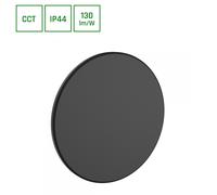 LED Wall Light PIATTA 18W CCT Outdoor Light 230V IP44 Black ROUND