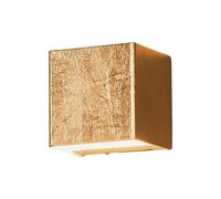 LED Wall Light 'Quentin' (Modern) in Gold Made of Metal for e.g. Hallway (1 Light Source,) from Lindby | Wall Lighting, Wall lamp