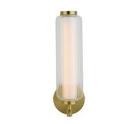 LED Wall Light Satin Brass Integrated 8W Warm White Dimmable Indoor Wall Lamp