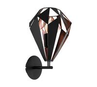 Elegant Led Wall Light Sconce In Black And Antique Copper For E27 Bulbs