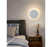 LED Wall Light, Wall Lamp, Round LED Sconce White Hallway ing Black Bedside Metal Circle Ceiling Light for Living Room Bedroom Stairway
