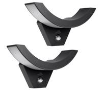 LED Wall Light with Motion and Twilight Sensor Black 4000K IP54 10W 2 pcs