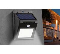 LED Wall Light with Solar Panel and 120° Motion Sensor: One