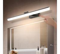 LED Wall Light with Switch - Battery Operated Metal Sconce, 3000K/4000K/6000K Adjustable Brightness, Ideal for Bedroom, Bathroom, Makeup & Mirror Lighting