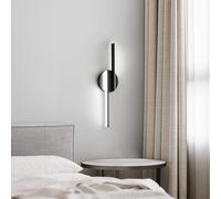 LED Wall Lights Indoor Modern Acrylic Wall Lamp Parallel Lines Design Wall Sconce Aluminum for Bedroom Bedside Living Room (Black-Light,60cm)