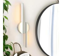 LED Wall Lights Indoor Modern Acrylic Wall Lamp Parallel Lines Design Wall Sconce Aluminum for Bedroom Bedside Living Room (White-Warm Light,60cm)