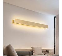 LED Wall Sconce 120cm Rectangular for Bedroom & Hallway Modern Minimalist Design Gold Bathroom Mirror Light Warm White Indoor Lighting for Living Room & Kitchen
