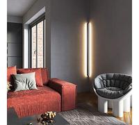 LED Wall Sconce 80cm 18W Minimalist Black Indoor Lighting Warm White 3000K Modern Corner Lamp for Bedroom Living Room and Entrance Wall Decor