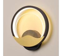 Led Wall Sconce Acrylic Wall Light for Bedside, 3 Color Temperatures 12W Wall Mounted Lamp, Living Room Bedroom Hallway Indoor Lighting Fixtures/White/Round