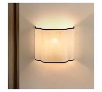 LED Wall Sconce French Cream Style Lamp Creative Linen Bedroom Bedside Background Decorative Corridor Walkway