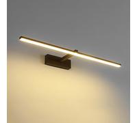 LED Wall Sconce Light Black Metal Mirror Front Linear Modern Minimalist Long Strip Lamp Anti-Fog Interior Decoration Mounted for Dressing Table Bathroom