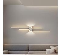 LED Wall Sconce Light Fixture, Modern Aluminum Up Down Wall Lamp with Acrylic Shade, Creative Trapezoid Design for Living Room and Bedroom Indoor Lighting
