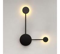 LED Wall Sconce Light ing Black Dots and Lines Design Decorative Fixture 2700K-3000K Warm Indoor Fixtures Lamp for Bedroom Living Room Hallway (2Light)