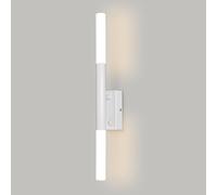 LED Wall Sconce Light Linear Metal Modern Long Strip 6W ing, 180° Rotatable Acrylic Lamp Bedroom Bedside Living Room Fixture with On/Off Switch