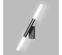 LED Wall Sconce Light Linear Metal Modern Long Strip 6W ing, 180° Rotatable Acrylic Lamp Bedroom Bedside Living Room Fixture with On/Off Switch