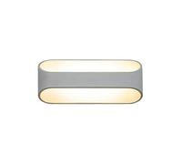 LED Wall Sconce Modern Wall Lamp Up and Down Lighting Fixtures, Aluminum Spotlights Indoor Sconces for Living Room Bedroom Hallway, Double Bevel White Metal Wall Light