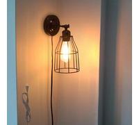LED Wall Sconce with Switch, Rotatable 180° Up/Down, E27 Socket, Adjustable Reading Lamp for Living Room, Bedroom, Hallway, Farmhouse, and Dresser