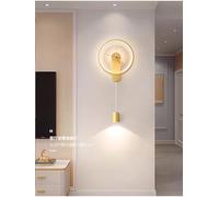 LED Wall Sconces Clock Creative with 3 Colors Lighting Design Light Black Mounted Modern Decor for Living Room Dining Office Kitchen Lamp