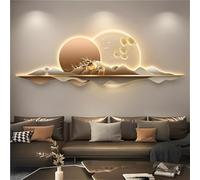LED Wall Sculpture Art - 3D Landscape Décor for Living Room, Bedroom, Office | Plug-in with Adjustable Lighting | Contemporary Wall Decoration