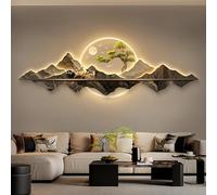 LED Wall Sculpture Art, 3D Plug-in Creative Landscape Design for Living Room, Bedroom, Hallway - Modern Illuminated Wall Decor, Easy to Install