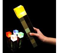 LED Wall Torch Night Light, 4-Colour Night Light, USB Rechargeable Lighting,28cm Bedside Lamp Gaming Room Decor, Hallway Decor, Home Decor Room Essentials, Video Game Gifts and Collectibles