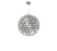 LED Warm Light Fireworks Spark Ball Chandelier Ceiling Lamp Creative Spherical Chandelier Stainless Steel Decorative Fireworks Chandelier Ceiling Lamp Pendant Lamp For Di (Size : 50cm)