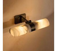 LED Warm Light Wall Sconce, Natural Alabaster Wall Lamp, 12.6in Decorative Lighting Fixture for Bedroom, Dresser, Stairs