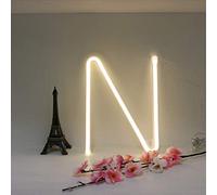 LED Warm White Letters Neon Lights Alphabet Lights Marquee Letters Night Lights Party Lamp Battery/USB Operated Best Wall Hanging for Wall Bedroom Wedding Birthday Party Christmas Decorations(N)