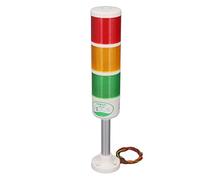 Led Warning Light, DC 12V 24V Column Industrial Warning Light with Rotatable Base 3 Layer Red Green Yellow NO Flashing Led Tower Stack Lights for CNC, Processing (24V)