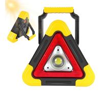 Led Warning Triangle,4 Modes Waterproof Warning Triangles Emergency Lamp,USB Charging,Car Breakdown Emergency Safety Triangle Stop Sign Roadside Reflective Triangle with Weighted Base (S)