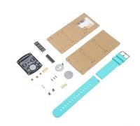 Led Watch Diy Kit Electronic Clock Assembly Circuit Board Soldering Practice With Red Digital Display And Auto Sleep Mode For Beginners(Lake Azure)