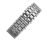 LED Watch - Fashion Watch - Stylish Metal Stylish Metal Creative Digital Display LED Bracelet | Stylish and Modern Waterproof Sports Watch, Adjustable Strap, LED, Ideal for Wear, A silver., Se référer