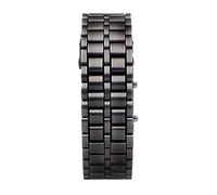 LED Watches for Men, Wrist Watch, Creative Men Electronic LED Digital, Fashion Classic Waterproof for Bracelet, Running, Sports and Outdoor Activities, 0.43 inches, Black, A: Red light, Refer to