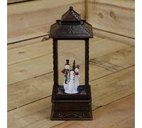 LED Water Filled Snowman Scene Lantern
