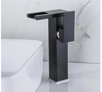 LED Waterfall Faucet - Deck Mounted Hydropower Mixer Tap for Bathroom Sink - Solid Brass, Modern Eco-Friendly Design, Easy Install, Luxury Bathroom Upgrade, Water-Saving Technology