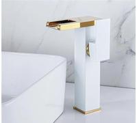 LED Waterfall Faucet - Deck Mounted Solid Brass Sink Mixer Tap, Hydropower Design for Bathroom, Stylish Modern Basin Faucet for Home Decor & Luxury Upgrade