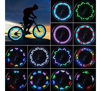 LED Waterproof Bicycle Spoke Lights - Auto ON/OFF, 30pcs Changes Patterns Cool Tire Lights for Mountain/Road/Hybrid/Folding Bikes