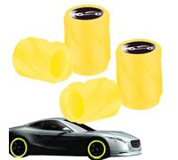 LED Wheel Valve Caps - Set of Four Illuminated Tire Stem Covers, Automotive Decoration, Nighttime Glow Feature for Cars SUVs Motorbikes Trucks Bicycles | Custom Vehicle Exterior Accessory for Wheels