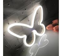 LED White Butterfly Shaped Neon Lights Colored Lights Wall Hanging Decorations Bars Shopping Malls Atmosphere Rooms Bedroom Layouts