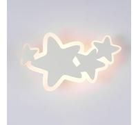 LED White Stars Wall Lamp Cartoon Children's Room Night Light Decorative Background Lamp for Bedroom, Living Room, Stairs, 3 Lighting