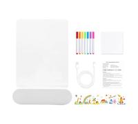 LED Whiteboard for Drawing, Eraser Panel Toys with 3D Light and 4 Colours - Luminous Acrylic Tablet for Notes and Writing, for Home School Travel and Home Play for Children and Teens
