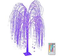 LED Willow Tree 5.4 Ft Multicoloured Artificial Decoration with Remote Control - Perfect for Home, Wedding, Party, Pool, Garden, Christmas - Colourful LED Lights - includes Remote Control