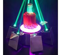 LED Wine Bottle Holder with Light Beads, Stainless Steel Champagne Rack for Bars, Restaurants, and Parties, Elegant LED Display for Home Décor