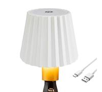 LED Wine Bottle Lamp,3 Colors Dimmable Wine Bottle,2000mAh USB Rechargeable Bottle Light,Night Light Touch Control Cordless Table Light Bedside Lamps,Wine Bottle Night Light for Bar Bedroom (White B)