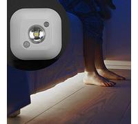 LED Wireless Infrared Motion Sensor Night Light, Mini Battery Power Super Long Standby Time Wardrobe Cabinet Lamp, Motion Dual Sensor Mode Light Indoor and Outdoor (White)