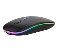 LED Wireless Mouse, Wireless Mouse for Laptop, 2.4GHz USB Mini Computer Mice, 1600 DPI Optical Small Portable Cordless Mouse Compatible with PC, Desktop, Laptop and Notebook