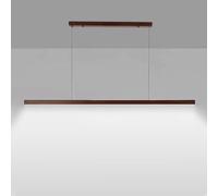 LED Wood Pendant Light Minimalist Linear Chandelier Ceiling Lamp Long Strip Hanging Lighting Fixture Modern Dining Table Chandeliers Living Room Suspension Lamps Chaser of Light